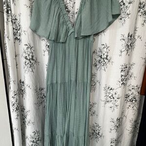 Boho Green Maxi Dress